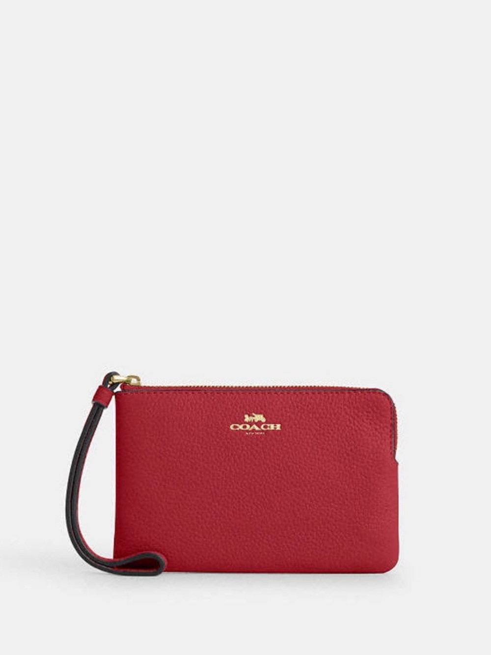 Coach Scarlet Textured Leather Wristlet